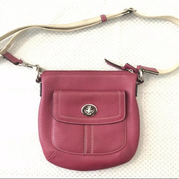 AUTHENTIC COACH HAMILTON F43057 LEATHER MESSENGER - Picture 3 of 16